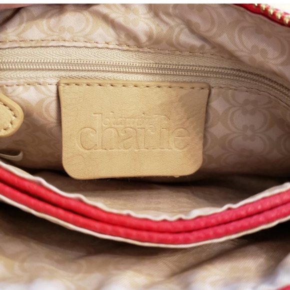 Charming Charlie Red Bow Quilted Leather Small Crossbody Purse - Picture 3 of 5